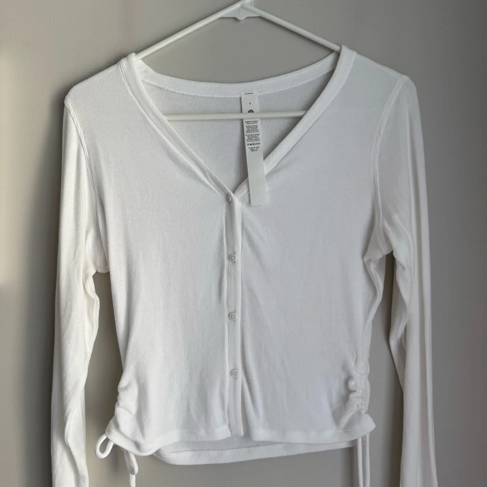 Lululemon Side-Cinch Ribbed Cardigan - Picture 8 of 14